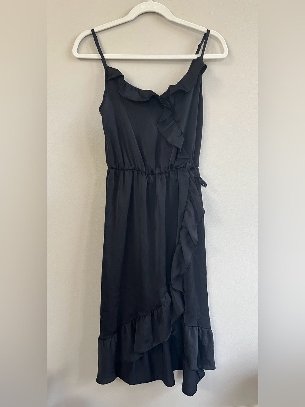3rd and Malt black ruffled sleeveless dress size medium new